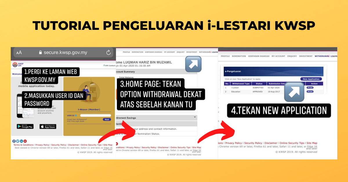 Cara Membuat Pengeluaran Akaun 2 I Lestari Kwsp Secara Online Jelajah Maya